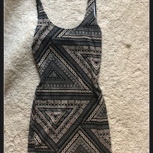 “Tribal” print mini dress